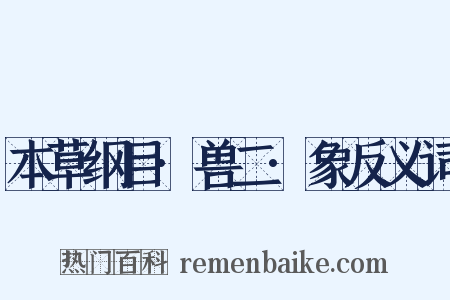 本草纲目·兽二·象反义词是什么意思的图片